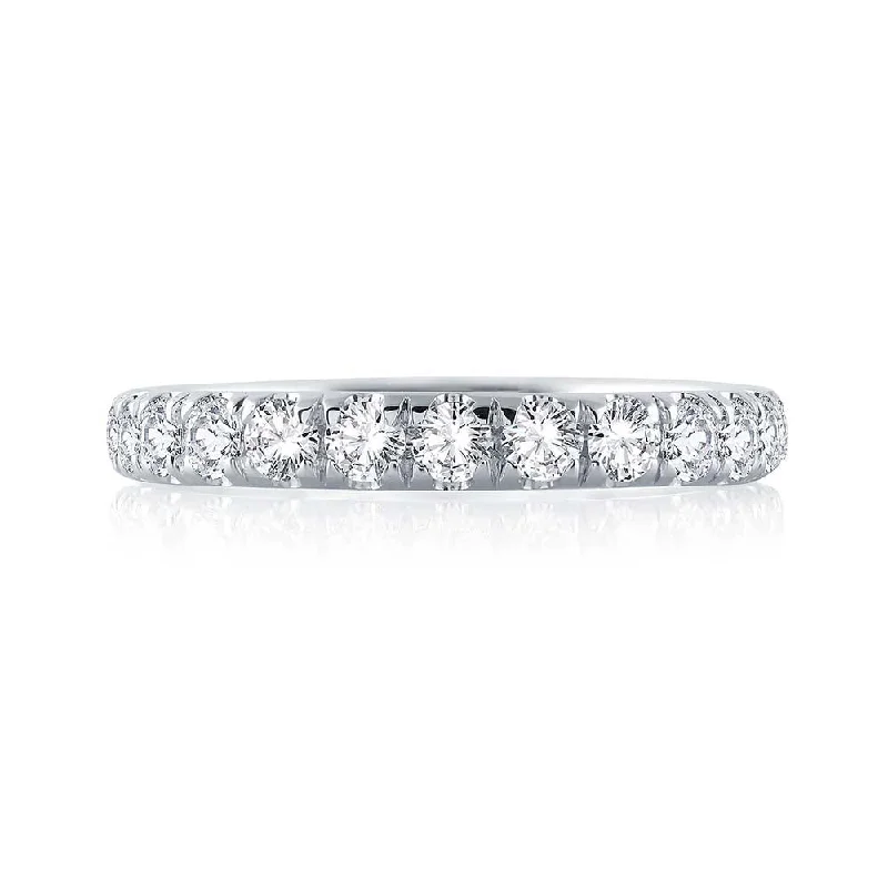 Spinel engagement rings-14K White Gold 0.33cttw. Diamond Classic Prong Straight Wedding Band