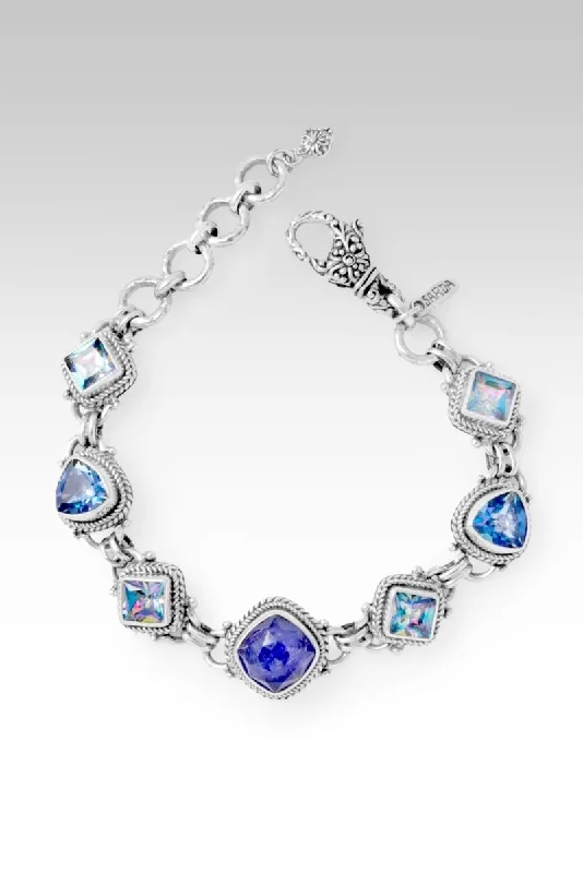 Stretch cord bangles-Loving Kindness Bracelet™ in Tanzanite