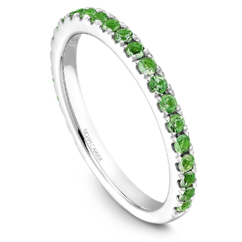 Rough band engagement rings-Noam Carver Stackable Collection 0.52cttw. Tsavorite Garnet Fashion Ring STA3-1-T