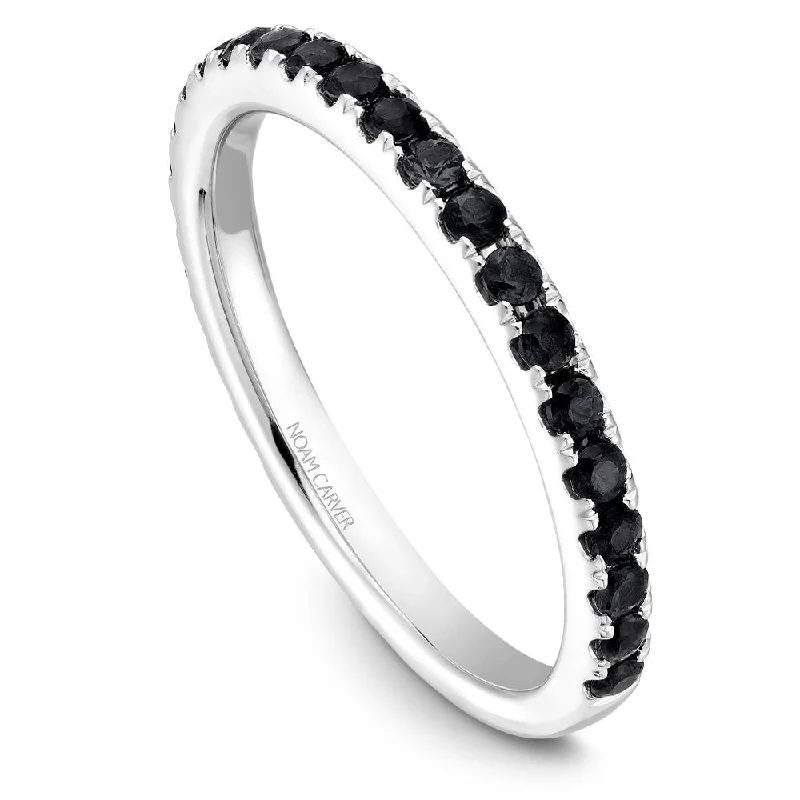 Radiant star engagement rings-Noam Carver Stackable Collection 0.53cttw. Black Diamond Fashion Ring STA3-1-BD