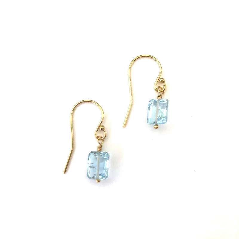 Stellar glow earrings-Laura Earrings - Aquamarine