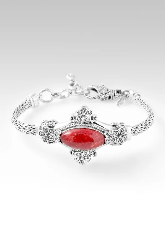 Dove feather bangles-Journey of Faith Bracelet™ in Red Sponge Coral