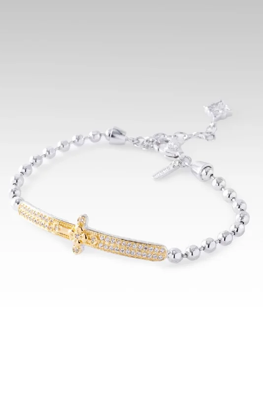 Heavy stone bangles-Message of Hope Bracelet™ in White Zircon