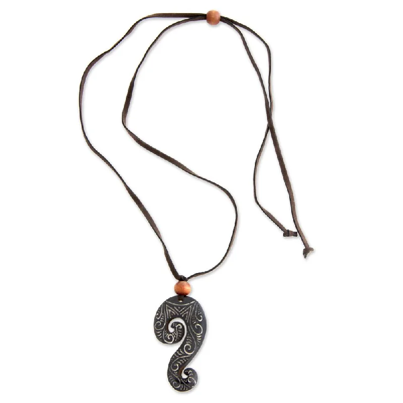 Neat-line necklaces-Handcrafted Chang Wood 'Hot Soul' Necklace (Indonesia)