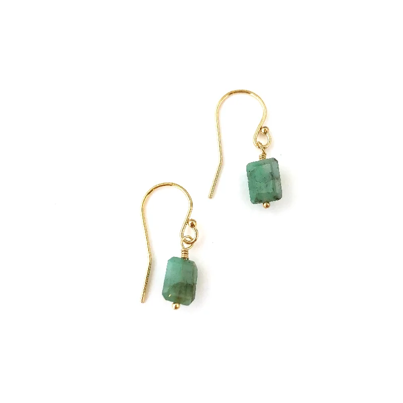 Thick tier earrings-Laura Earrings - Emerald