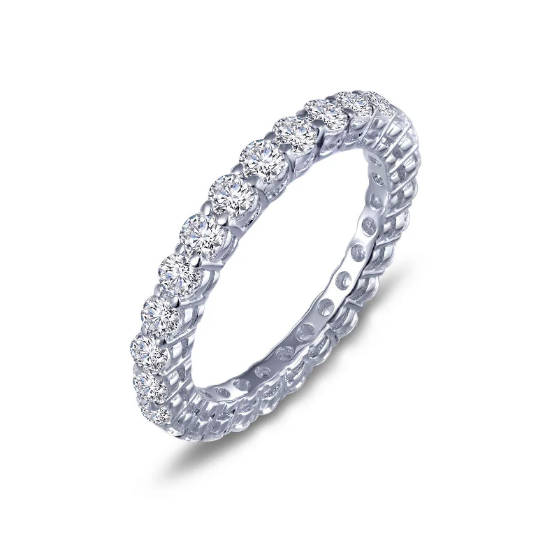 Tri-tone engagement rings-Lafonn Simulated Diamond 1.35ct Eternity Ring R0150CLP