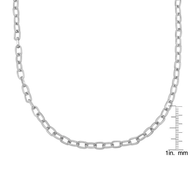 Mesh choker necklaces-Victoria Townsend Silver Plated Rolo Link Chain Necklace