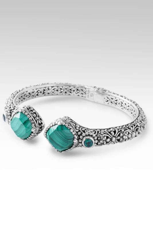 Tiny wing bangles-Walk in Wisdom Tip-to-Tip Bracelet™ in Malachite