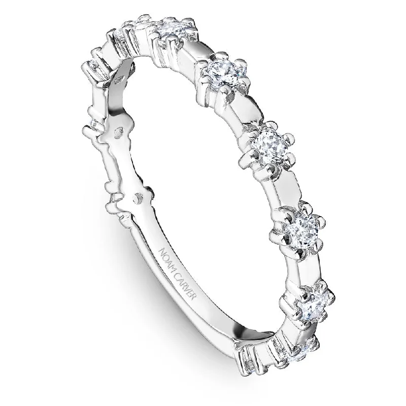 Topaz stone engagement rings-Noam Carver Stackable Collection 0.38cttw. Diamond Fashion Ring STA17-1