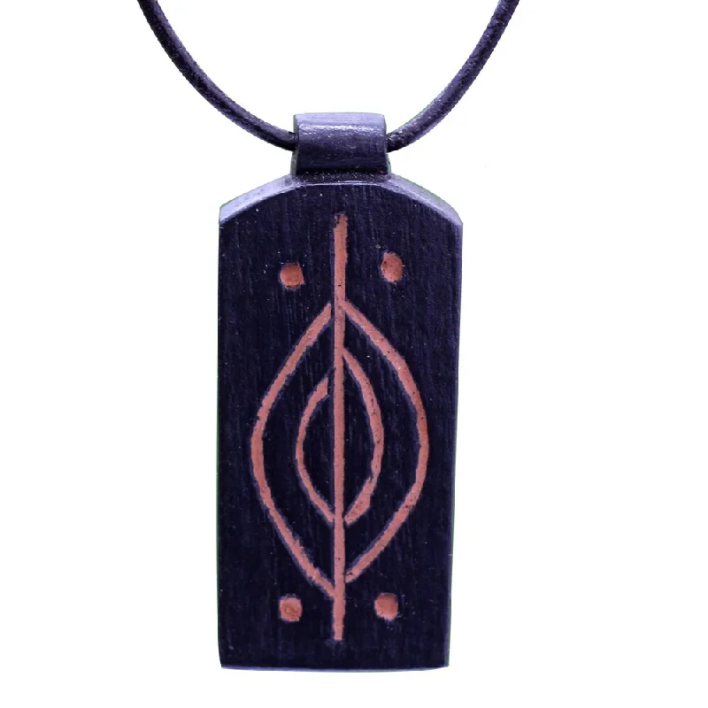 Elegant design necklaces-Handmade Teakwood 'Kasapa' Necklace (Ghana)