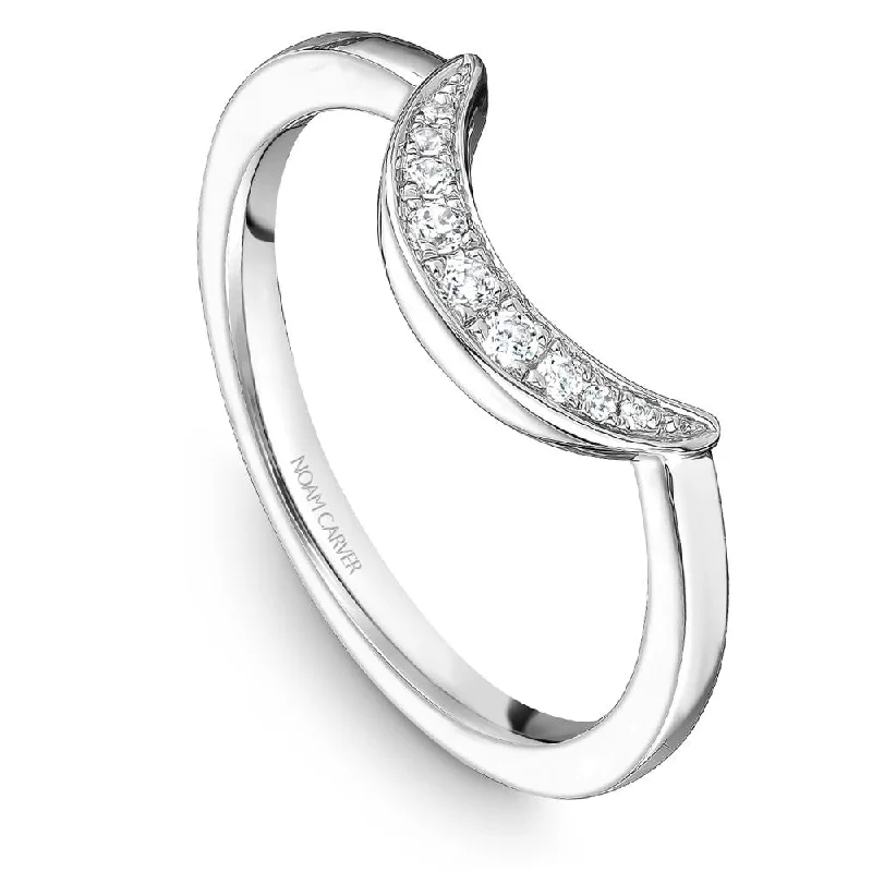 Organic shape engagement rings-Noam Carver Stackable Collection 0.07cttw. Diamond Fashion Ring STA34-1