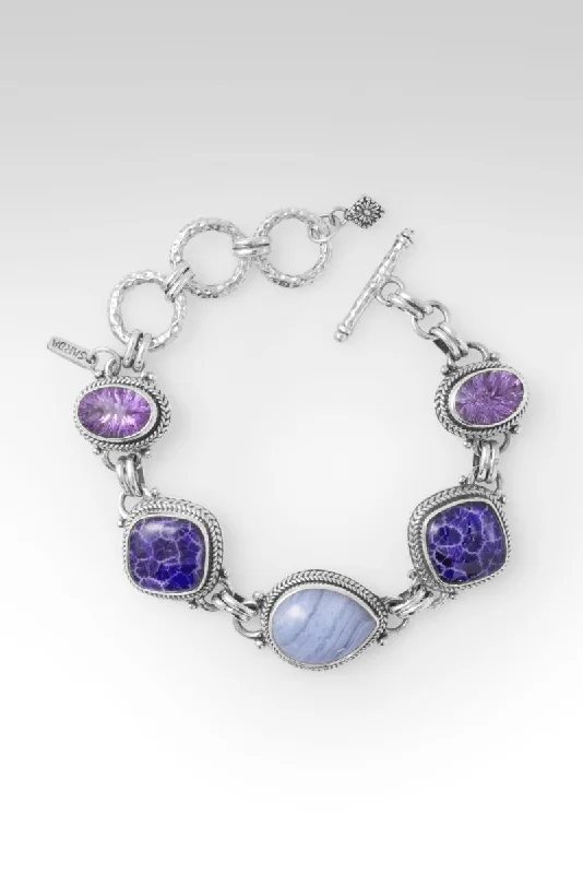 Gloss finish bangles-Full Forgiveness Bracelet™ in Blue Lace Agate