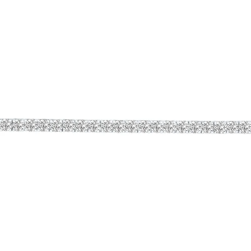 Vibrant enamel bangles-Marquee 10 Carat TW Lab Grown Diamond Tennis Bracelet in 14K White Gold