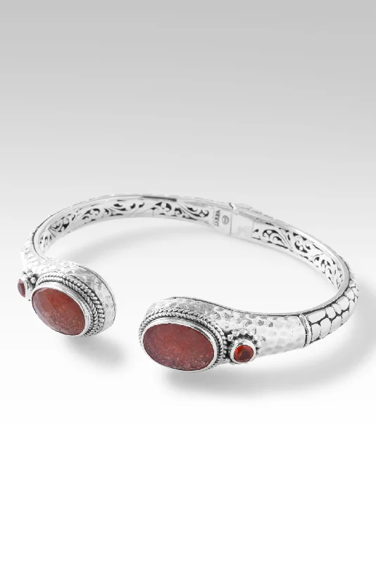 Topaz stone bangles-Radiant with Light Tip-to-Tip Bracelet™ in Orange Sunstone