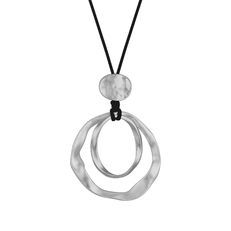 Secure clasp necklaces-Victoria Townsend Silver Plated Large Orbital Pendant Necklace