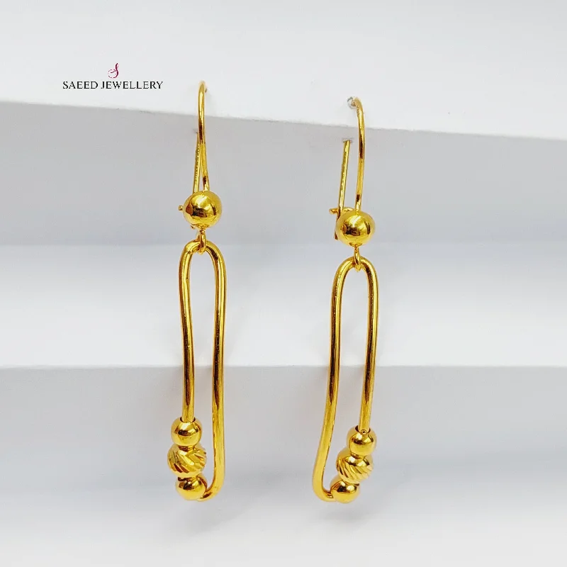 Layered drop earrings-Balls Shankle Earrings