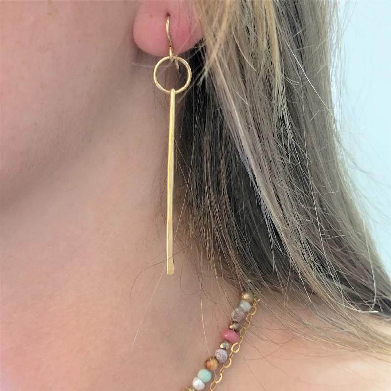 Light clay earrings-Stick Earrings