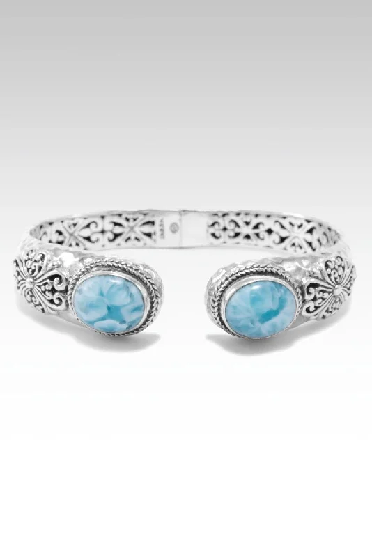 Petal carved bangles-Sweet to the Soul Tip-to-Tip Bracelet™ in Larimar