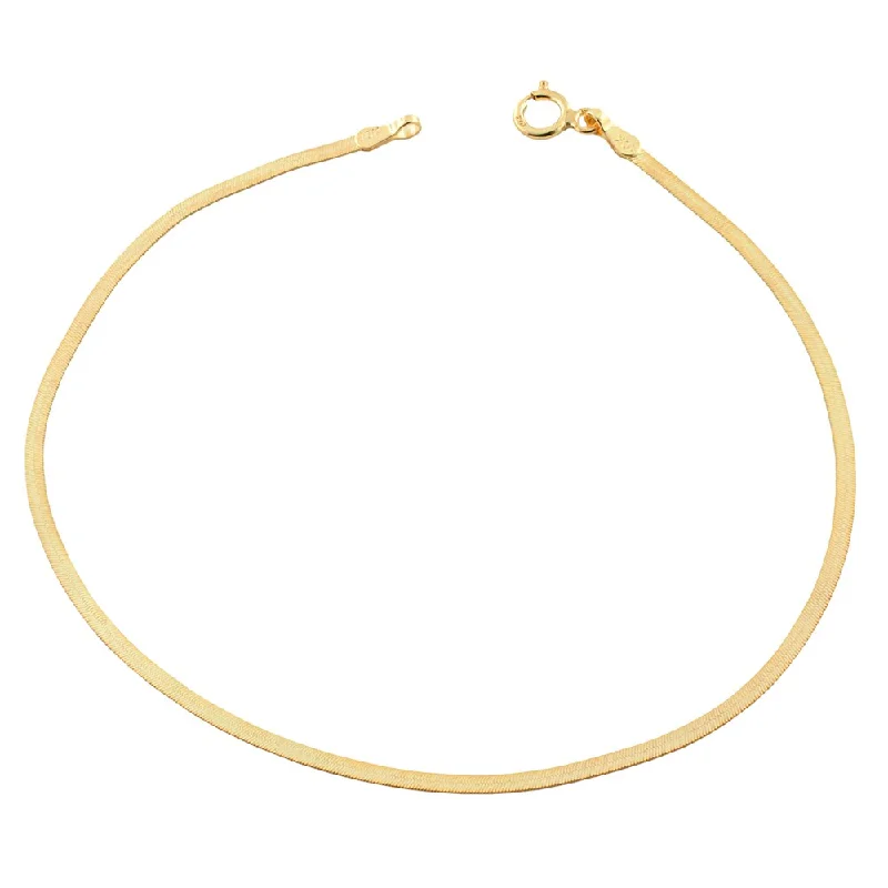 Tiny dot bangles-Fremada 10 Karat Yellow Gold 1.9-mm Herringbone Bracelet (7.5 inch)