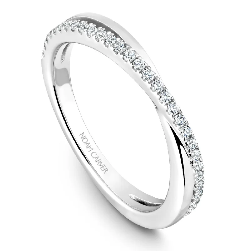 Retro style engagement rings-Noam Carver Stackable Collection 0.22cttw. Diamond Fashion Ring STB14-1