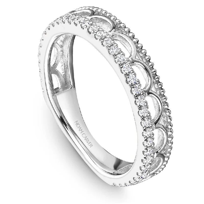 Etched name engagement rings-Noam Carver Stackable Collection 0.22cttw. Diamond Fashion Ring STA15-1