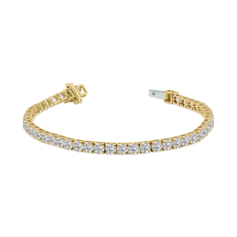 Pure link bangles-Marquee 10 Carat TW Lab Grown Diamond Tennis Bracelet in 14K Yellow Gold