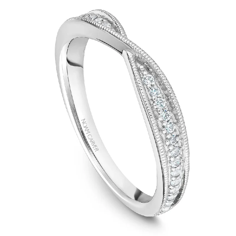 Open frame engagement rings-Noam Carver Stackable Collection 0.32cttw. Diamond Fashion Ring STB22-1