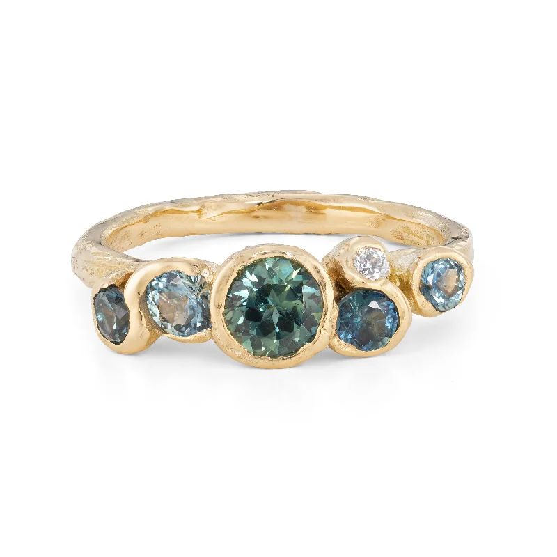 Elegant gold engagement rings-Ocean Teal Nori Ring