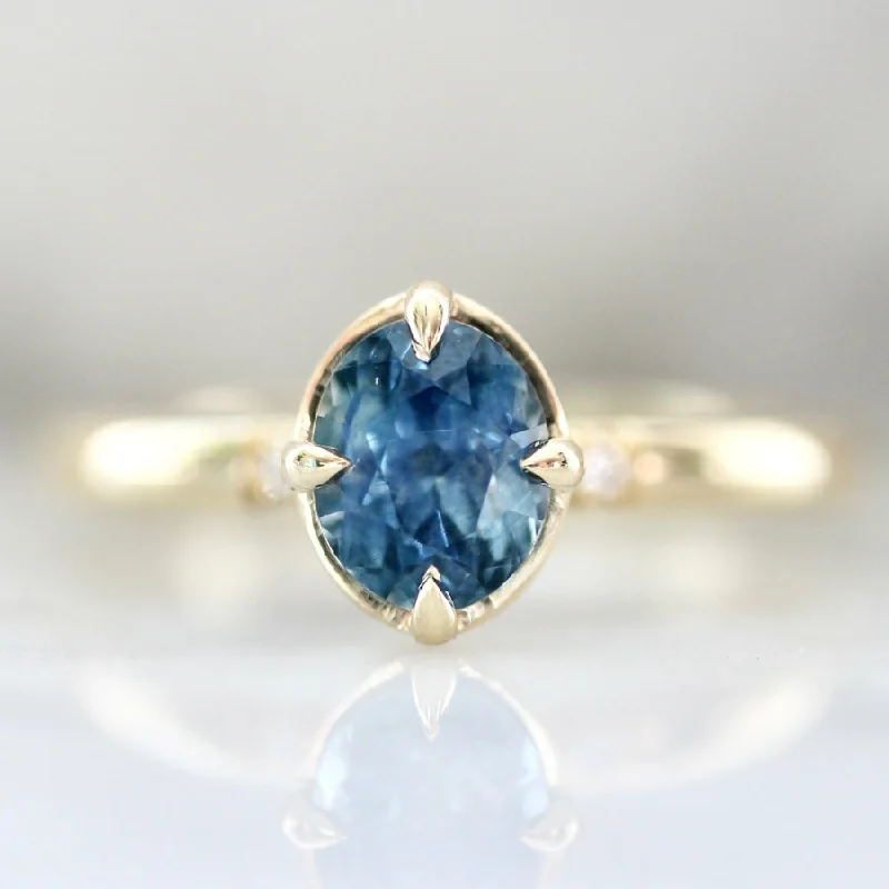 Cerulean City Blue Oval Cut Montana Sapphire Ring