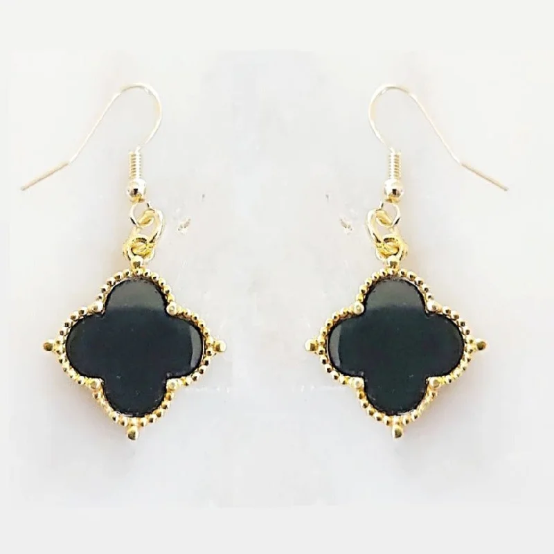 Aged bronze earrings-Lydia Black Earrings