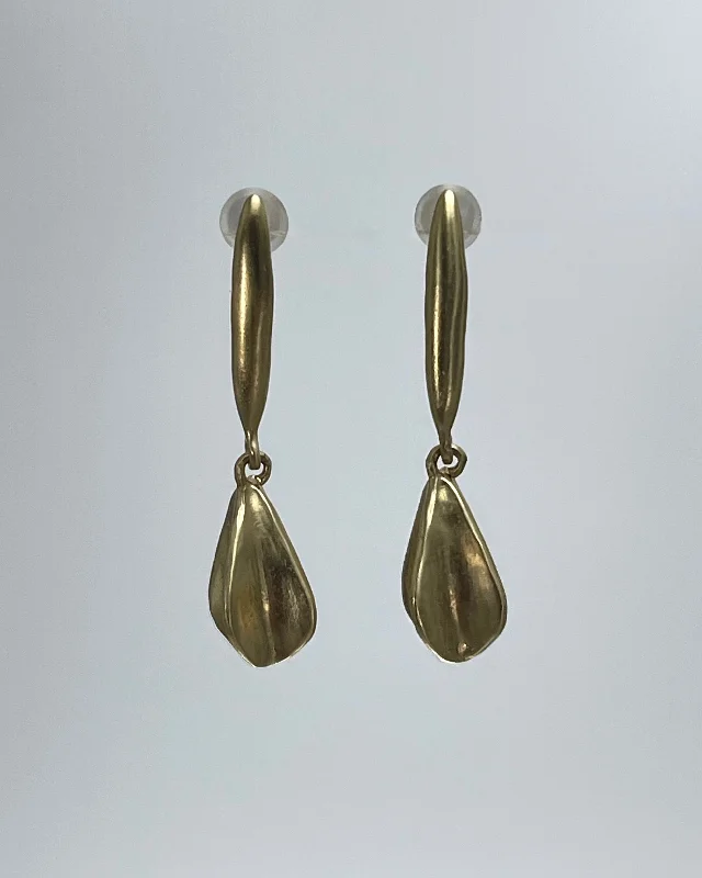 Rough texture earrings-Julie Cohn Bronze Grain Cone Earrings