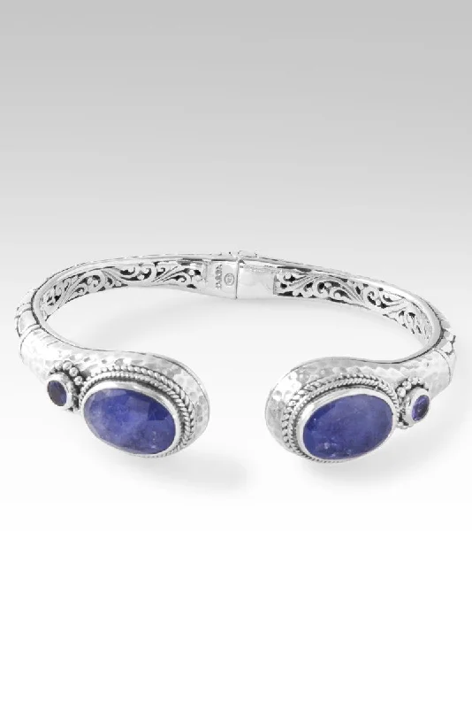 Hand-polished bangles-Radiant with Light Tip-to-Tip Bracelet™ in Tanzanite