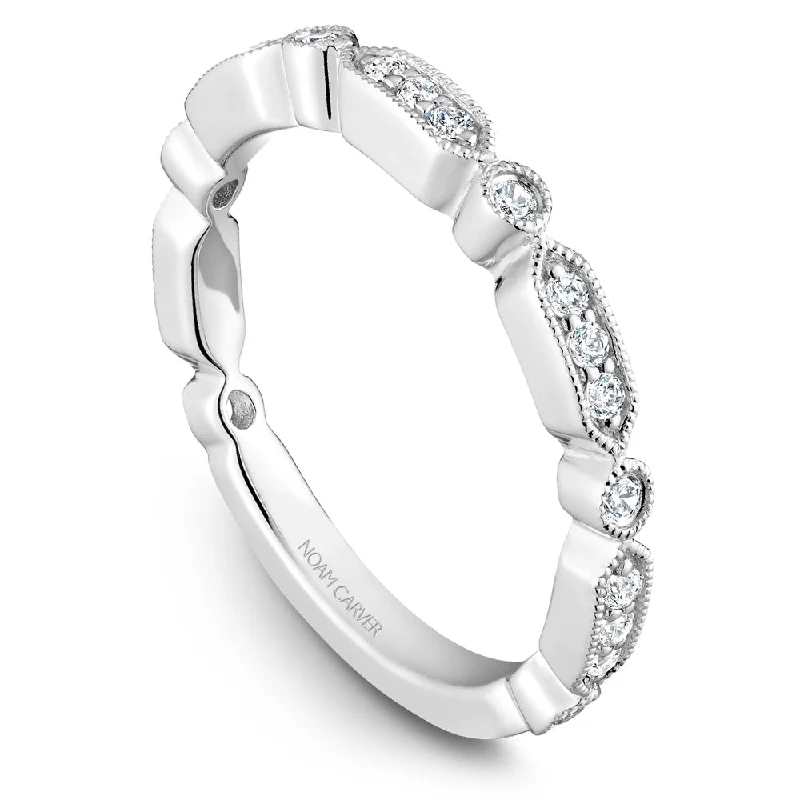 Oval cut engagement rings-Noam Carver Stackable Collection 0.22cttw. Diamond Fashion Ring STB15-1