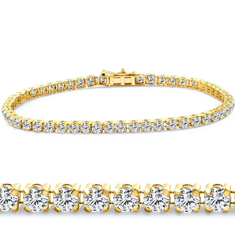 Sleek design bangles-1.23 - 4.00Ct TW Diamond Tennis Bracelet 7" Gold Lab Grown