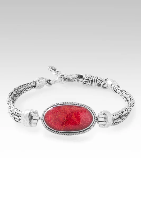 Astro theme bangles-Share Kindness Bracelet™ in Red Sponge Coral