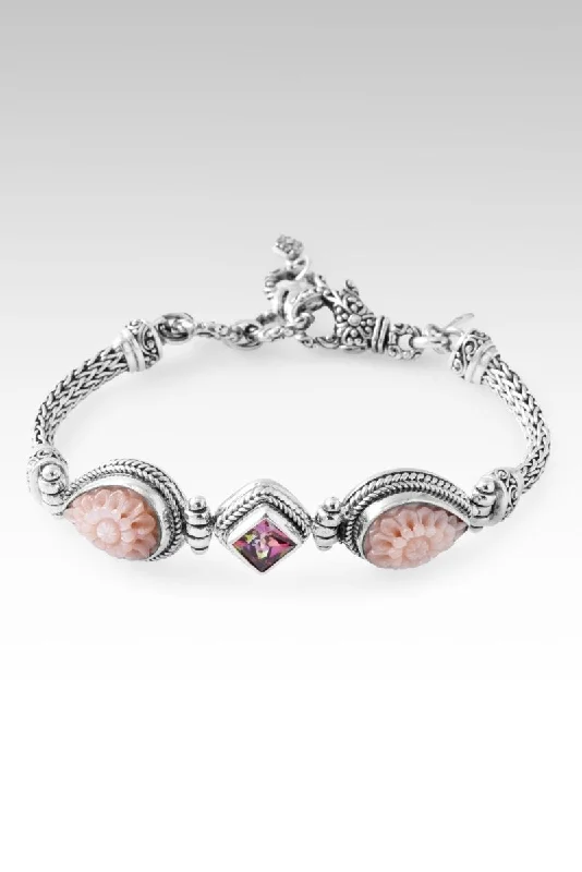 Ruby gem bangles-Spiritual Strength Bracelet™ in Pink Mother of Pearl