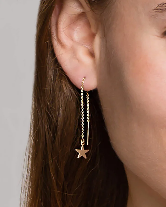 Coiled cord earrings-Star Thread Earrings