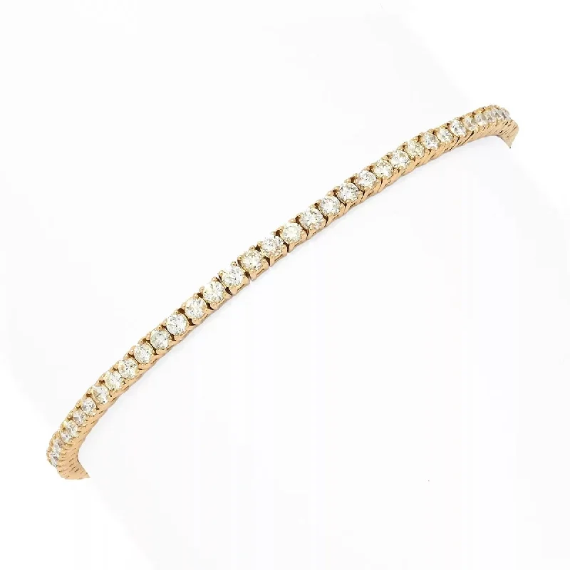 Vivid druzy bangles-14K Gold Polished 3.01ctw Diamond Tennis Bracelet, 8.7 grams