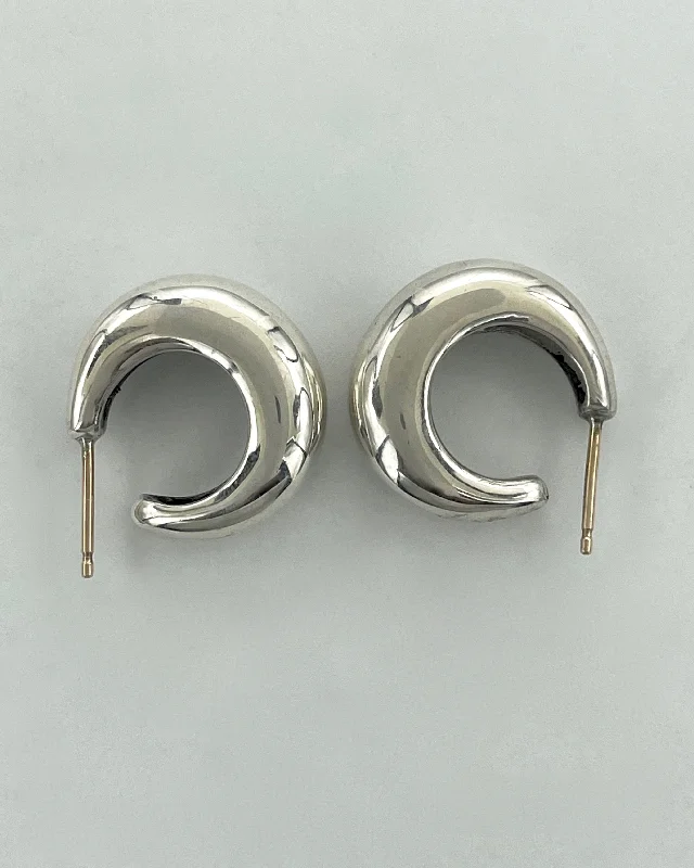 Tide drop earrings-Vaubel Designs Open Hoop Earrings