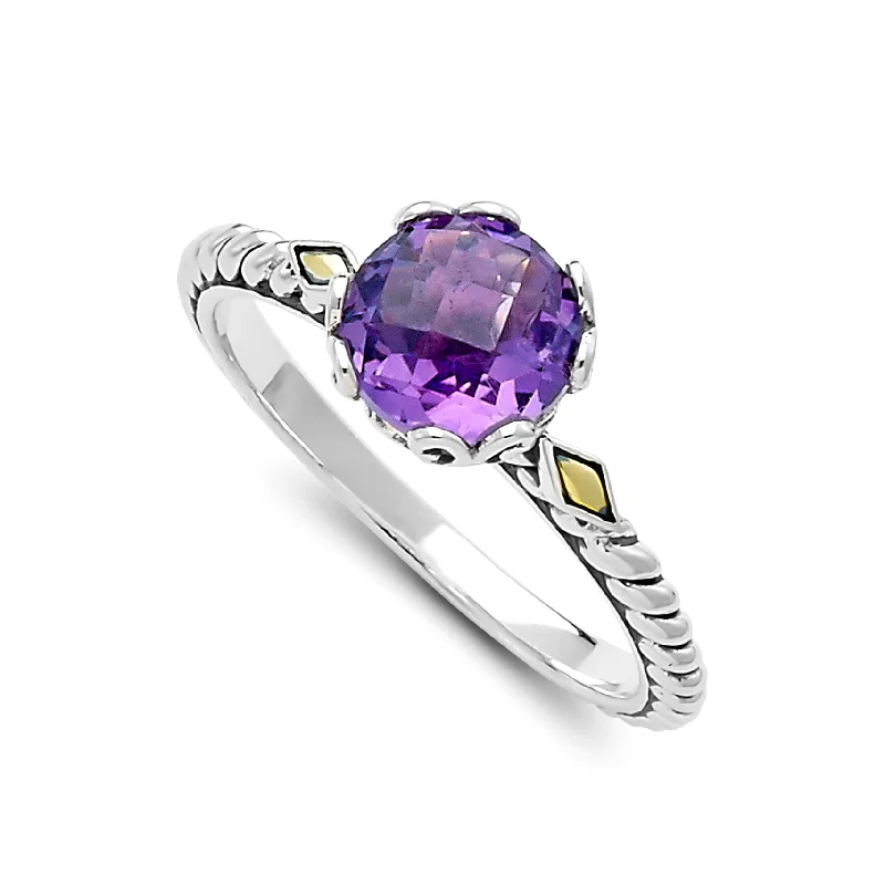 Old cameo engagement rings-Samuel B. Amethyst Birthstone Glow Ring - February