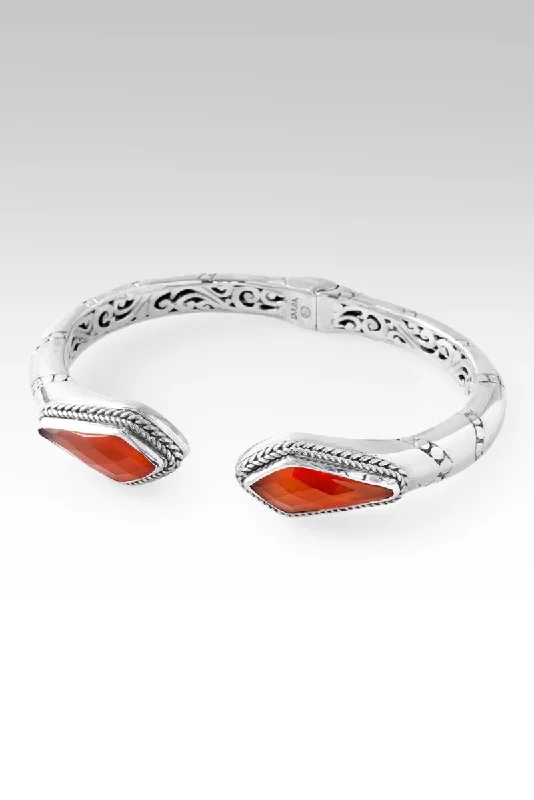 Oval shape bangles-Spiritual Evolution Tip-to-Tip Bracelet™ in Carnelian