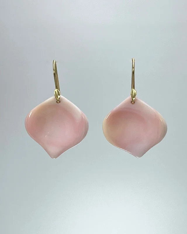 Stellar glow earrings-Annette Ferdinandsen Pink Conch Rose Petal Earrings