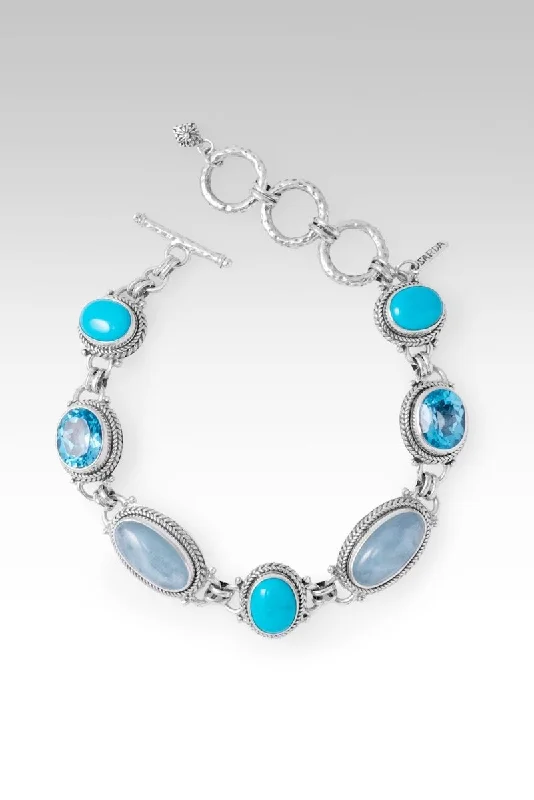 Topaz bangles-His Peace Guards Bracelet™ in Aquamarine