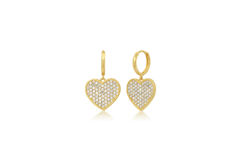 Subtle dangle earrings-MS X SRJ Diamond Heart Earrings