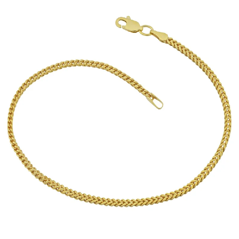 Polished bead bangles-Fremada 10k Yellow Gold 1.9-mm High Polish Franco Link Bracelet (7.5 inches)