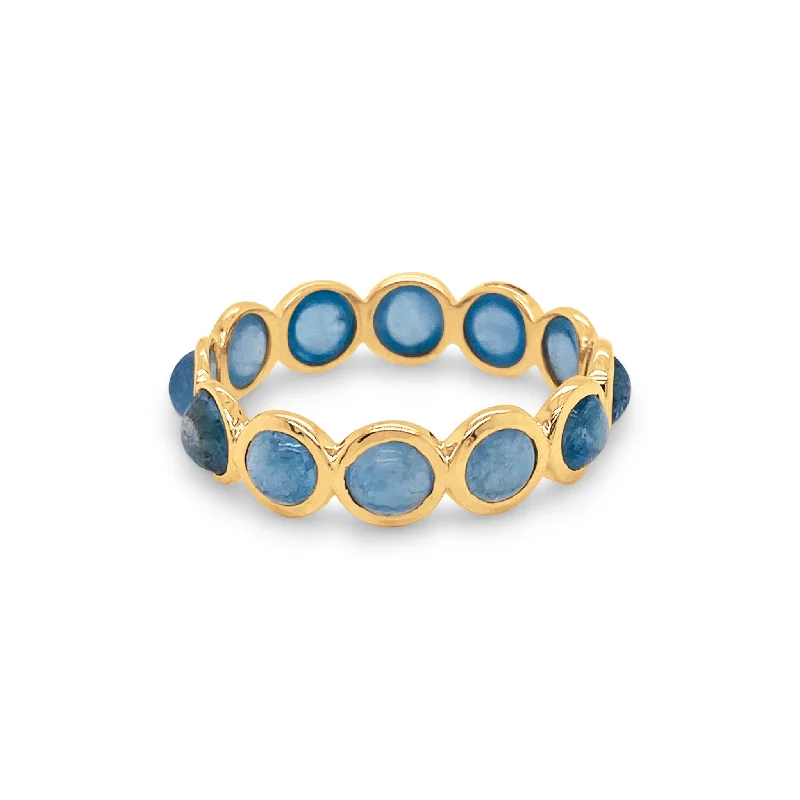 Gemstone Round Ring In 18K Yellow Gold