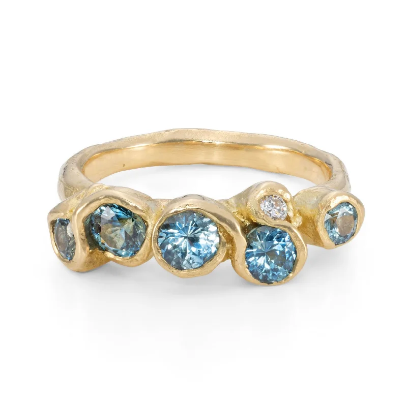 Topaz stone engagement rings-Wild Water Spiralis Ring