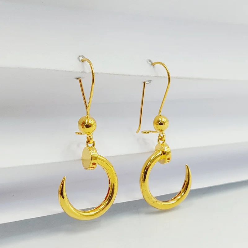 Light drop earrings-Deluxe Nail Earrings