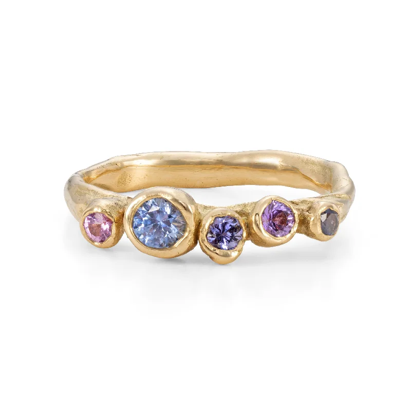 Halo ruby engagement rings-Thrift Ebb & Flow Ring