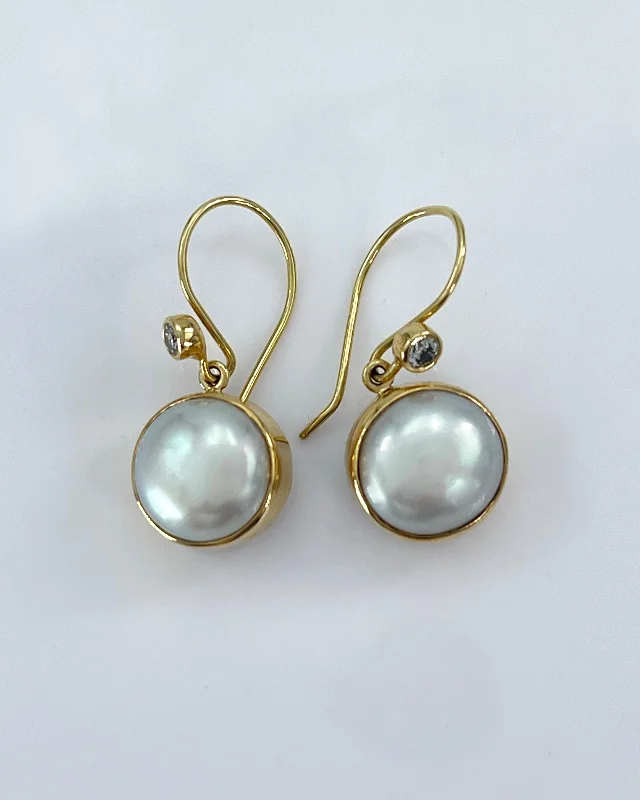 Crystal-twisted earrings-Jamie Joseph Pearl and Diamond Earrings